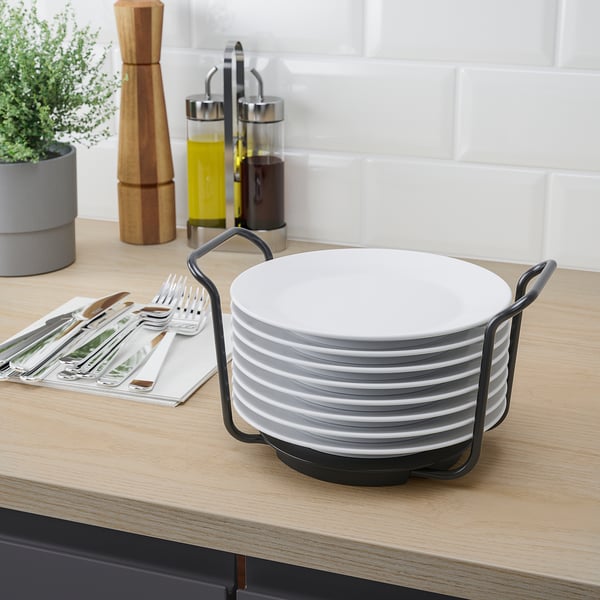 UPPDATERA Sup ustens/sup assiettes/égouttoir, anthracite, 15-23 cm