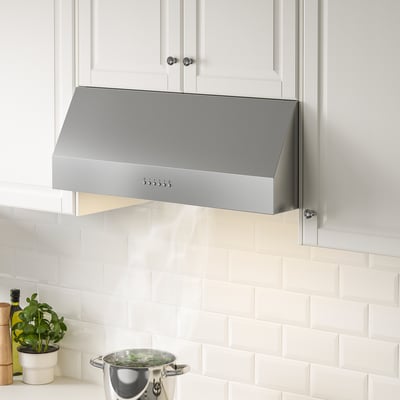 UPPFRISKANDE Hotte aspirante murale, couleur acier inox, 80 cm