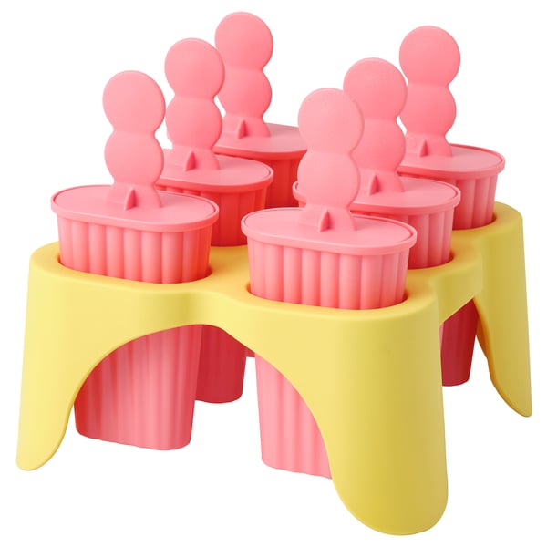 UPPFYLLD Moule bâtonnet glacé, rose/jaune