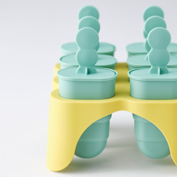 UPPFYLLD Moule bâtonnet glacé, turquoise/jaune