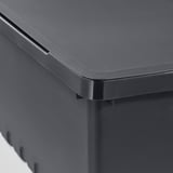 UPPSNOFSAD Boîte de rangement avec couvercle, noir, 35x25x14 cm/9 l