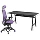 UTESPELARE / STYRSPEL Bureau et fauteuil gamer, noir/violet