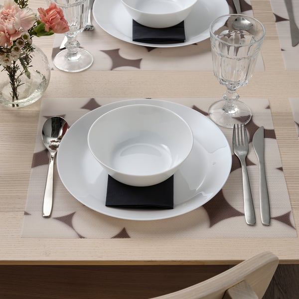 VÅRKLYNNE Set de table, à motifs noir/blanc, 36x29 cm
