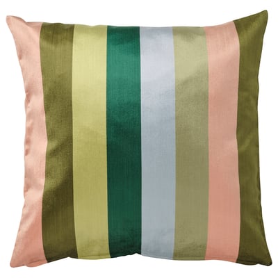 VATTENVÄN Housse de coussin, multicolore/rayé, 50x50 cm