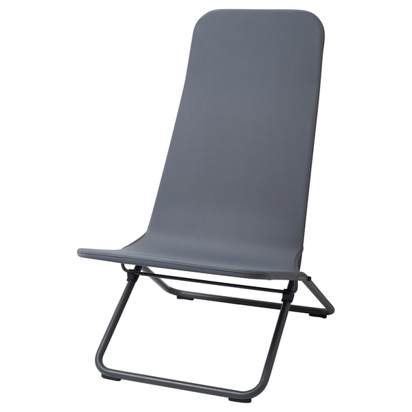 VIGGSÖ Chaise longue, extérieur, pliable gris foncé
