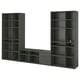 VIHALS Combinaison TV/rangement, gris foncé, 337x37x200 cm