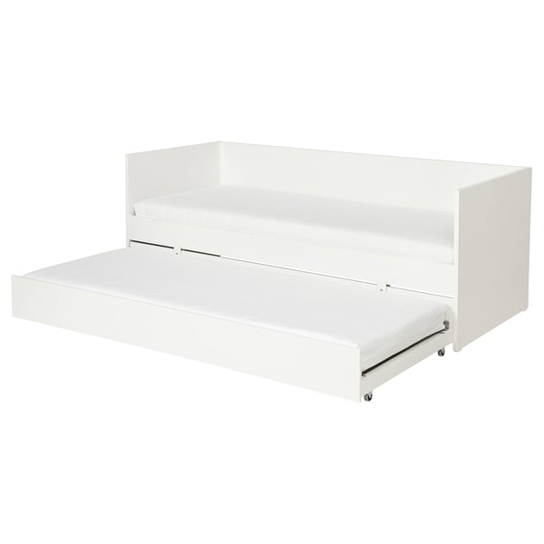 VIHALS Struct divan av lit gigogne/2 mat, blanc/Åfjäll mi-ferme, 80x200 cm
