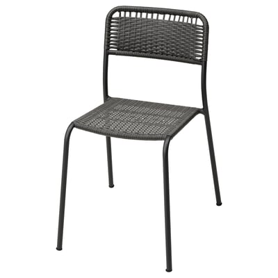 VIHOLMEN Chaise, extérieur, gris foncé