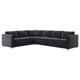 VIMLE Canapé d'angle, 5 places, Djuparp gris foncé