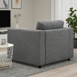 VIMLE Fauteuil, Lejde gris/noir