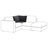 VIMLE Housse module d'angle, Djuparp gris foncé