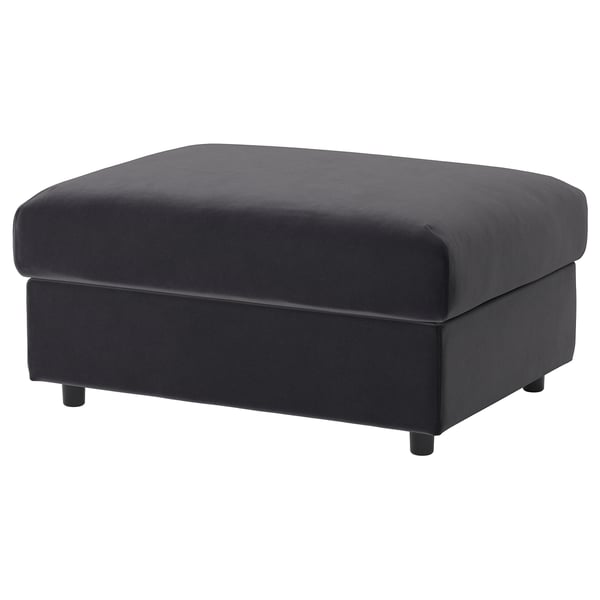 VIMLE Housse pr repose-pieds av rgt, Djuparp gris foncé