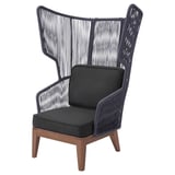 VINGSÖN Fauteuil à oreilles, int/ext, gris/Järpön/Duvholmen anthracite