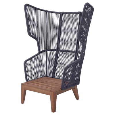 VINGSÖN Fauteuil à oreilles, int/ext, gris
