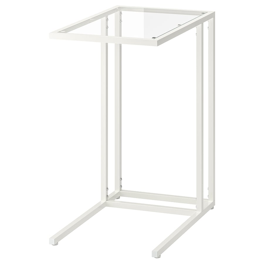 VITTSJÖ table pour ordinateur portable, blanc/verre, 35x65 cm IKEA Suisse