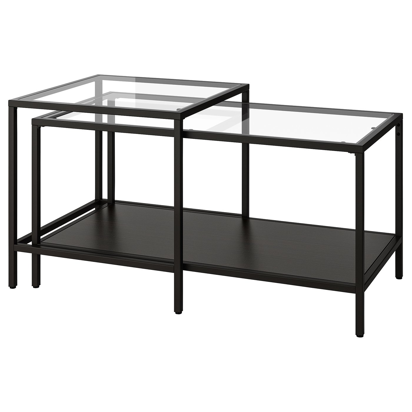 IKEA VITTSJÖ Black Glass Coffee Table