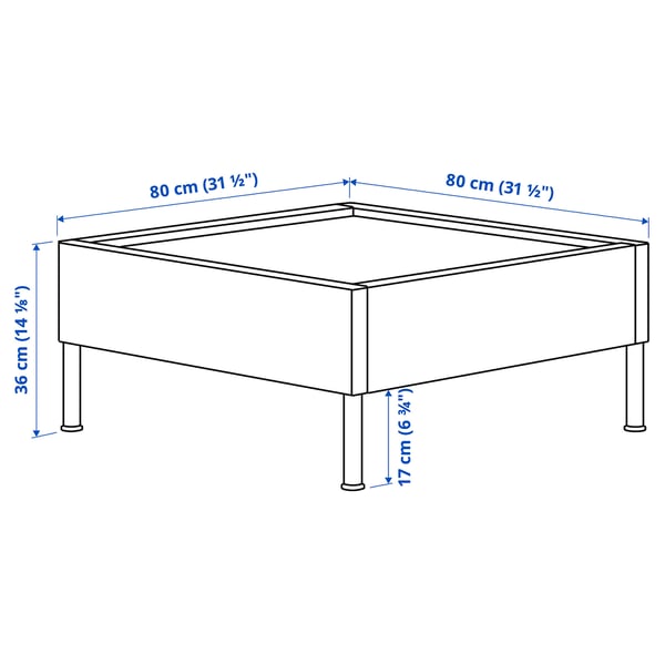 VITTSKÄR Module 1 place pr canapé modulable, plastique imitation rotin extérieur/gris foncé