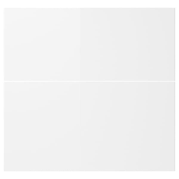 ABBETORP Set di 2 frontali cassetto alti, lucido bianco, 60x57 cm