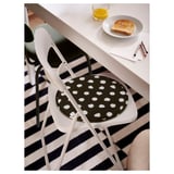 ÄNGSFRÄKEN Cuscino per sedia, nero/bianco, 36 cm