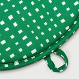 ÄNGSFRÄKEN Cuscino per sedia, verde/bianco, 36 cm