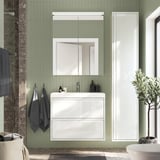 ÄNGSJÖN Mobile per lavabo con cassetti, lucido bianco, 80x48x63 cm