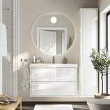 ÄNGSJÖN Mobile per lavabo con cassetti, lucido bianco, 100x48x63 cm