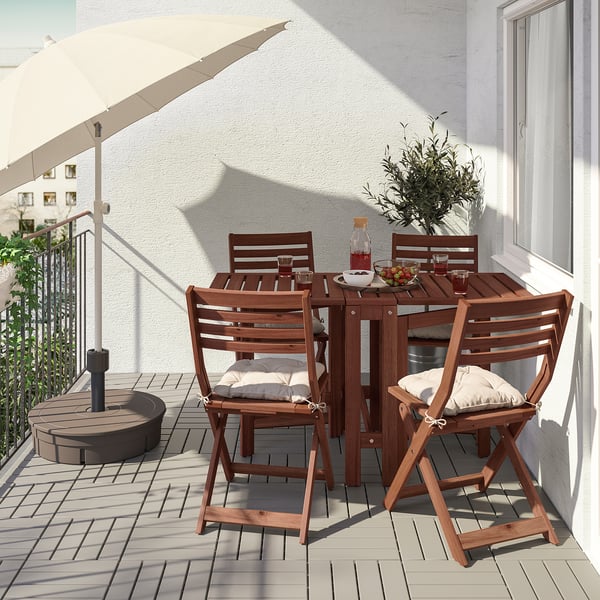 Tavolo A Ribalta Da Esterno äpplarö Marrone Mordente Marrone