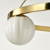 AKTERSPRING Lampada a sospensione, bianco opalino vetro/ottonato, 73 cm