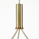 AKTERSPRING Lampada a sospensione, bianco opalino vetro/ottonato, 73 cm
