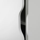 ALEX Elemento contenitore con rotelle, bianco/nero, 36x76 cm