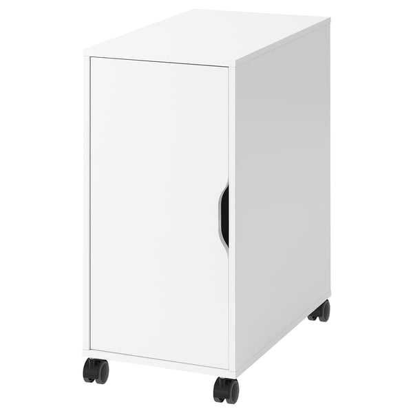 ALEX Elemento contenitore con rotelle, bianco/nero, 36x76 cm