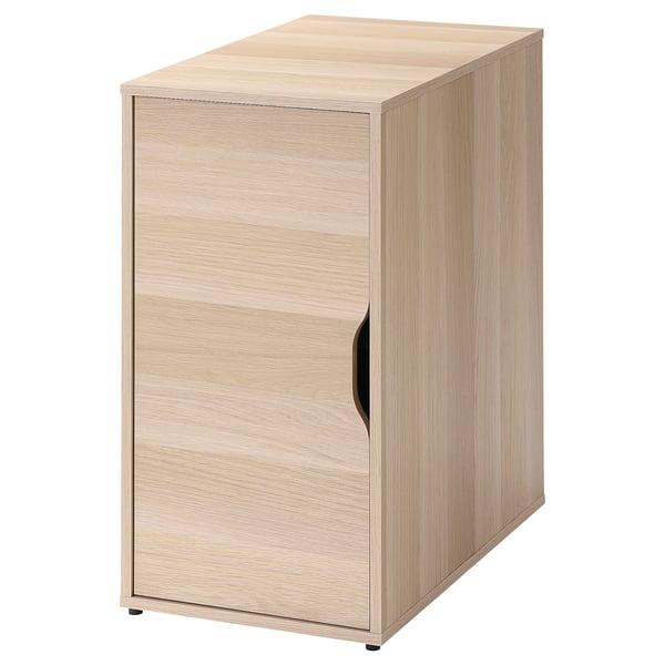 ALEX Elemento contenitore, mordente bianco/effetto rovere, 36x70 cm