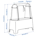 ASPAREN Set per piante, da esterno grigio/bianco trasparente, 89x38x91 cm
