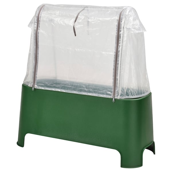 ASPAREN Set per piante, da esterno verde/bianco trasparente, 89x38x91 cm