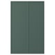 ASPUDDEN Set 2 ante per mobile base angolare, grigio scuro-verde, 25x80 cm