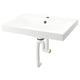 Opzione: BACKSJÖN Lavabo con sifone, bianco, 60x48 cm
