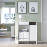 BAGGEBO Buffet, bianco, 78x92 cm