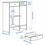 BAGGEBO Buffet, bianco, 78x92 cm