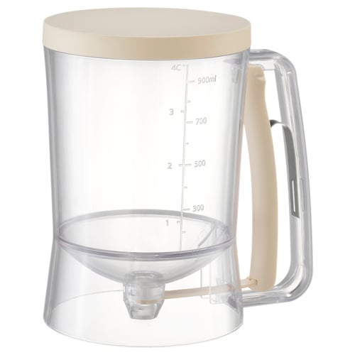 BAKTIDER Brocca graduata con dispenser, beige chiaro, 1 l