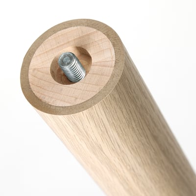 BÅREKULLA Gamba, effetto rovere con mordente bianco, 70 cm