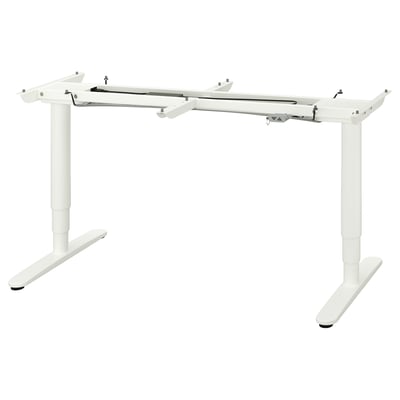 BEKANT Base con altezza regolabile, el, bianco, 160x80 cm