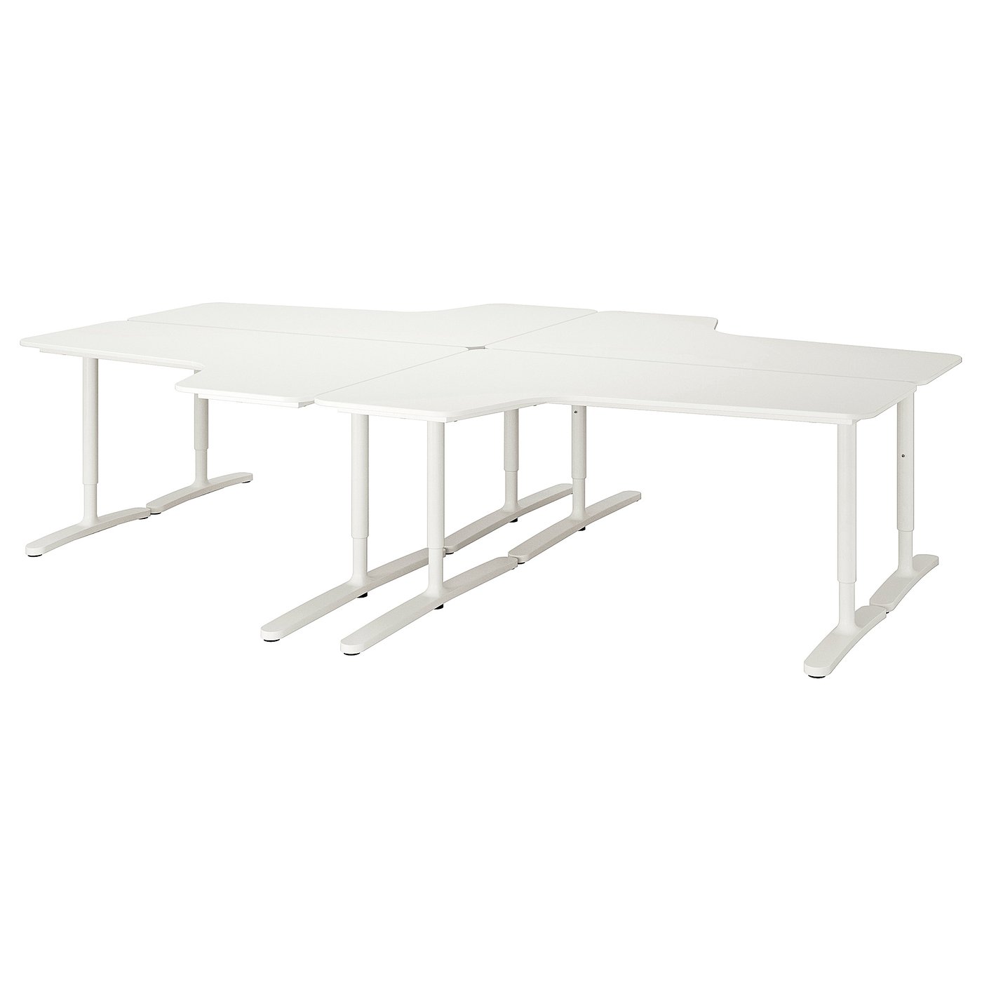 BEKANT Combinazione con scrivania, bianco, 320x220 cm - IKEA Svizzera