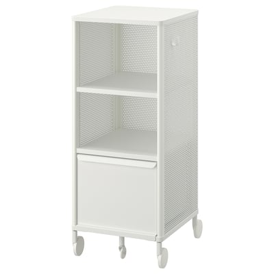 BEKANT Elemento contenitore con rotelle, rete/bianco, 41x101 cm