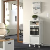 BEKANT Elemento contenitore con rotelle, rete/bianco, 41x101 cm