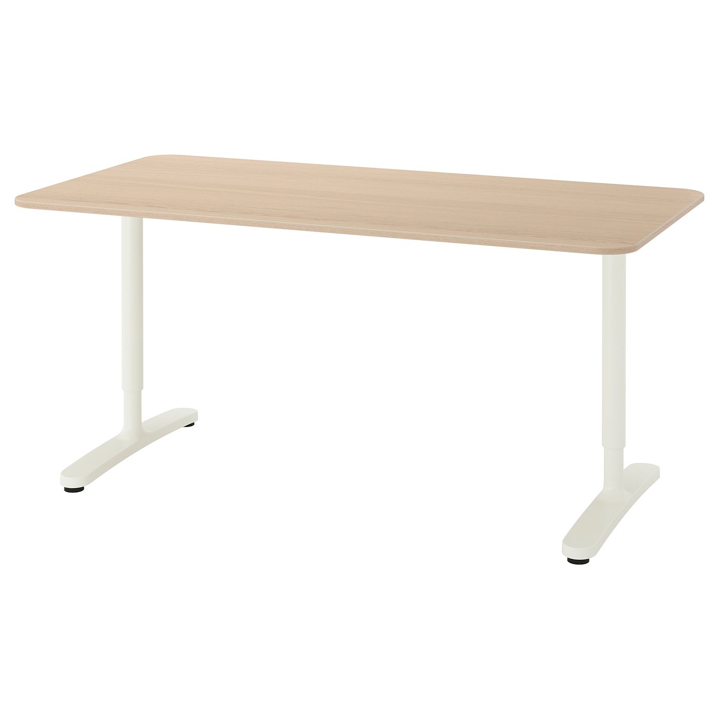 BEKANT Scrivania, impiallacciato rovere mord bianco/bianco, 160x80 cm -  IKEA Svizzera