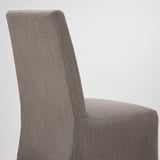 BERGMUND Sedia con fodera di lunghezza media, bianco/Nolhaga grigio/beige