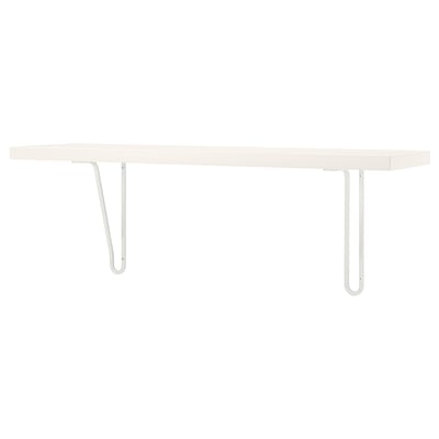 BERGSHULT / FÖRLÄGGARE Mensola e staffe, bianco/bianco, 80x20 cm
