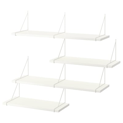 BERGSHULT / PERSHULT Combinazione di mensole, bianco/bianco