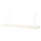 BERGSHULT / PERSHULT Mensola e staffe, bianco/bianco, 80x20 cm