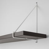 BERGSHULT / PERSHULT Mensola e staffe, marrone-nero/bianco, 80x20 cm